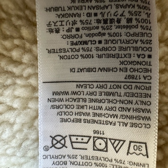 Old Navy Sherpa Lined Jean Jacket M Denim Boyfriend Classic Trucker Coat.trendy - Picture 8 of 9